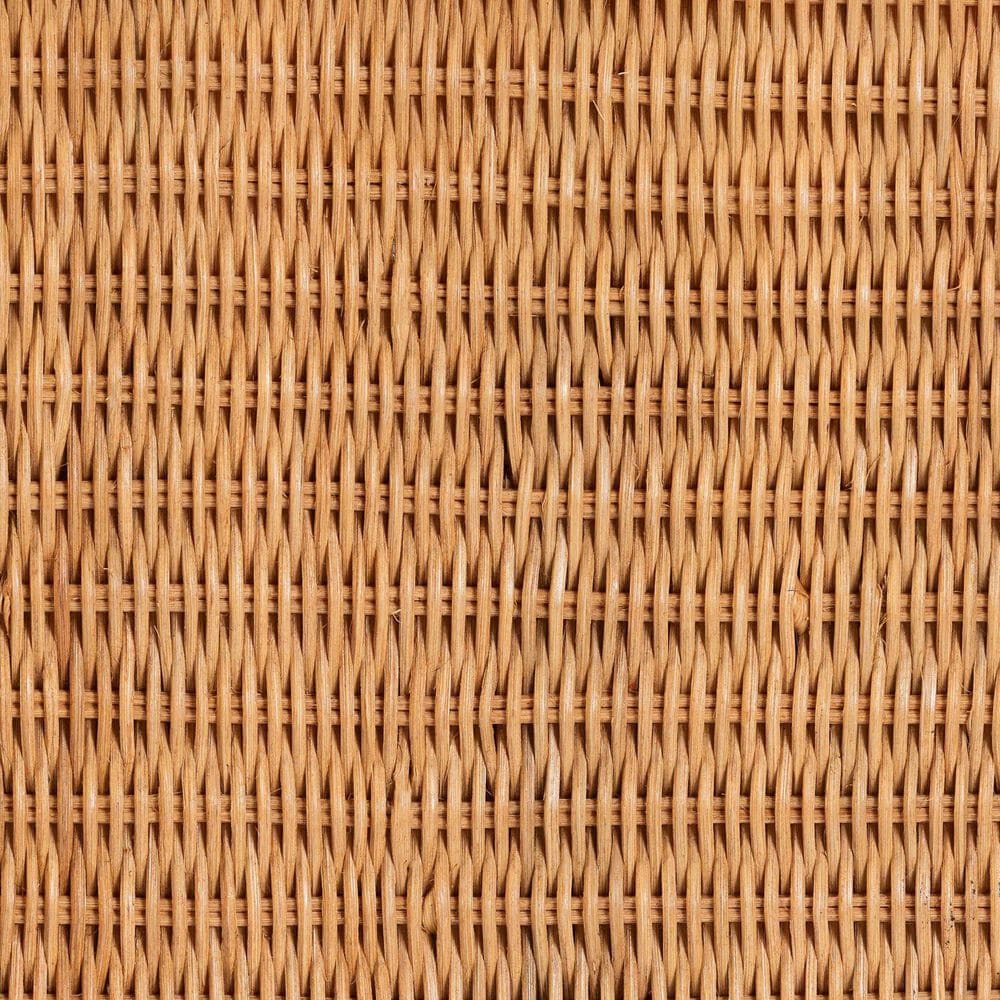 Baxton Studio Ayleen Small Basket with Scalloped Lid in Light Honey, , large