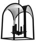 Hunter Dukestown 12" 4-Light Lantern Pendant in Natural Iron and Gold Leaf, , large