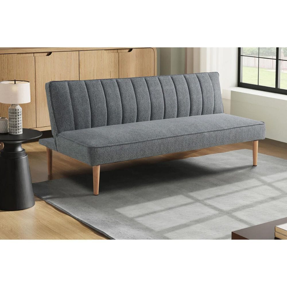 Lifestyle Solutions Salem Charcoal Futon, , large