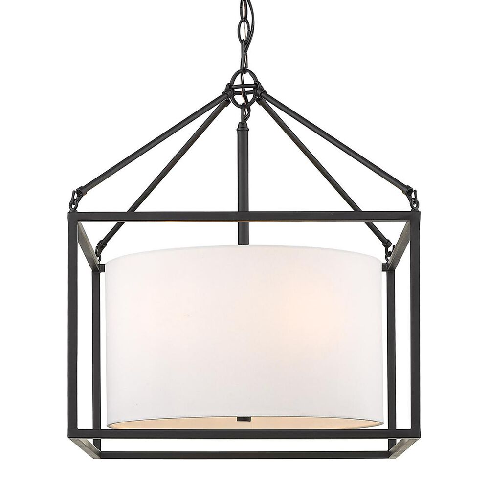 Golden Lighting Manhattan 5-Light Chandelier in Matte Black, , large