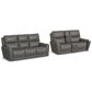 Flexsteel Carter Power Reclining Loveseat in Gray, , large