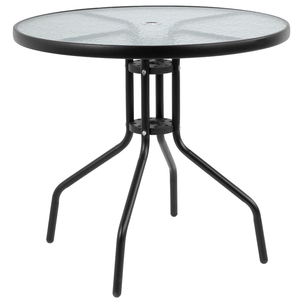 Flash Furniture Nantucket 6-Piece Patio Garden Set in Black, , large