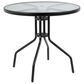 Flash Furniture Nantucket 6-Piece Patio Garden Set in Black, , large