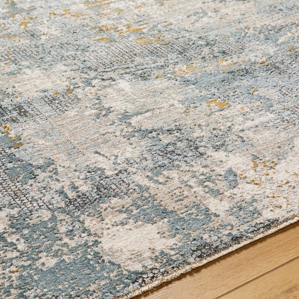 Surya Dresden Taupe, Off-White, Deep Teal, Dusty Sage, Ink Blue, Mustard and Light Gray 7'10" x 10'2" Area Rug, , large