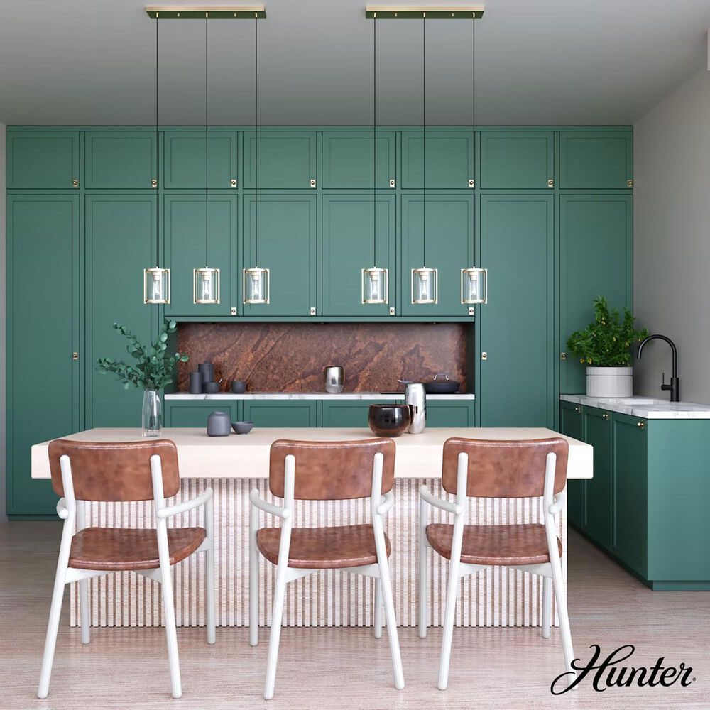 Hunter Astwood 3-Light Linear Cluster in Alturas Gold, , large