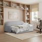 Lifestyle Solutions Willow Stationary Convertible Sofa in Light Gray, , large