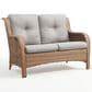 Sunwell Garden Patio Loveseat with Yellow Frame in Beige, , large