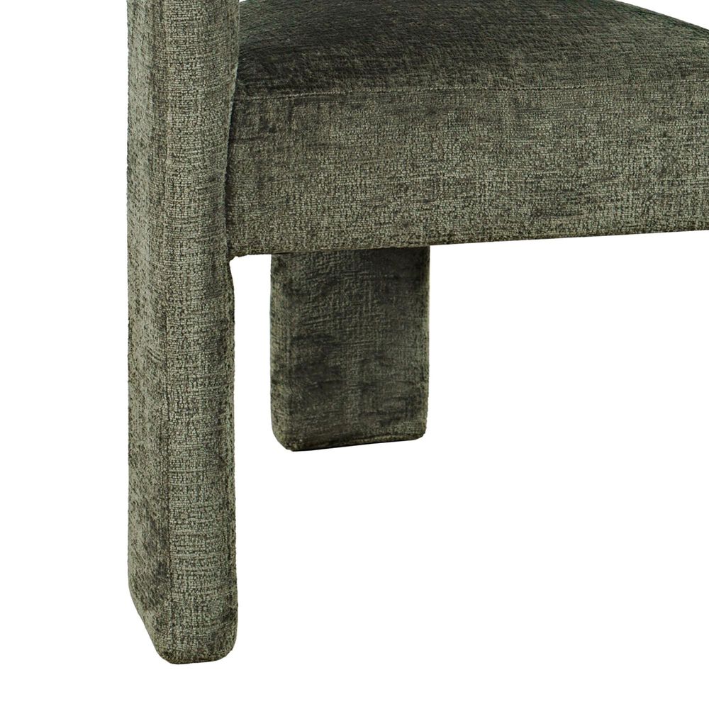 Waltham Gwen Open-Back Upholstered Arm Chair in Forest, , large
