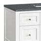 James Martin Vanities Breckenridge 48" Single Bathroom Vanity in Bright White with 3 cm Parisien Bleu Quartz Top and Rectangular Sink, , large