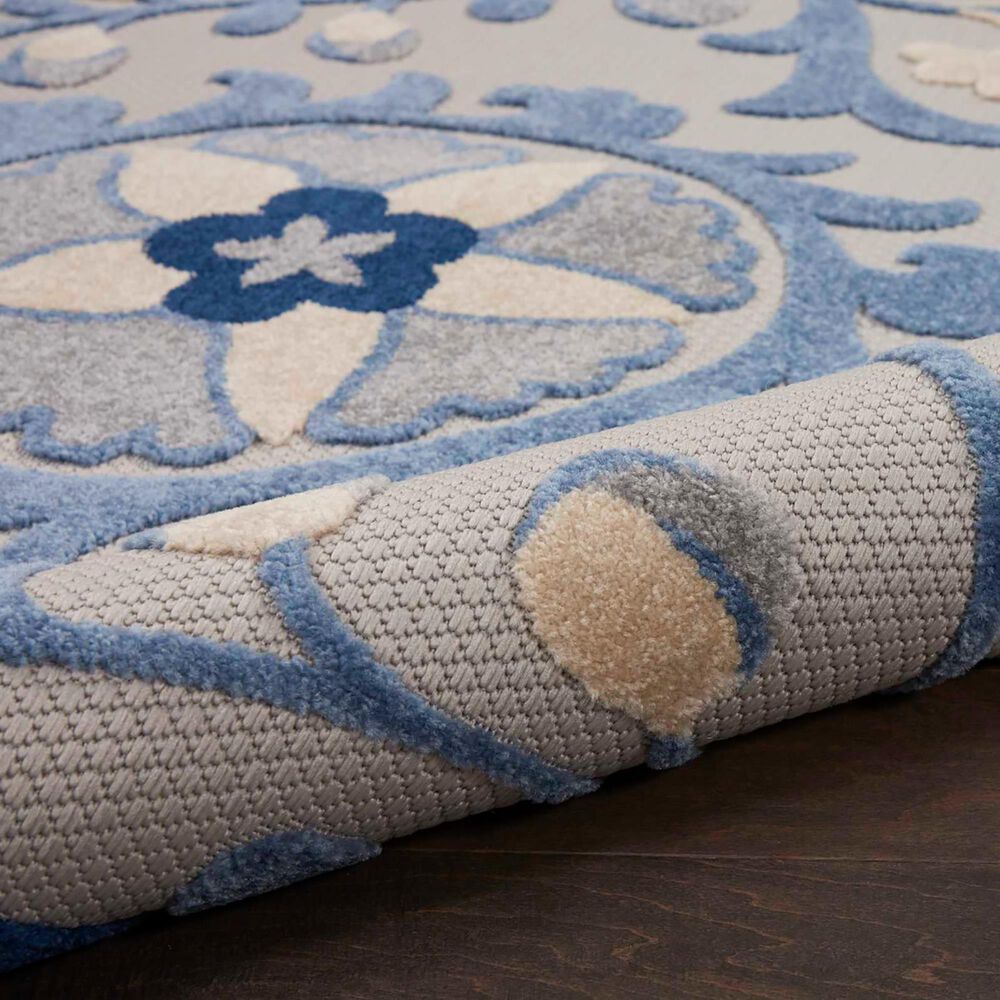 Nourison Aloha ALH17 12&#39; x 15&#39; Blue and Grey Indoor/Outdoor Area Rug, , large