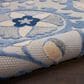 Nourison Aloha ALH17 12" x 15" Blue and Grey Indoor/Outdoor Area Rug, , large