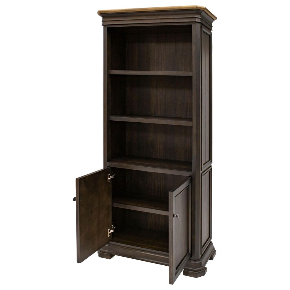 Wycliff Bay Sonoma Bookcase with 2-Door in Dark Roast, , large