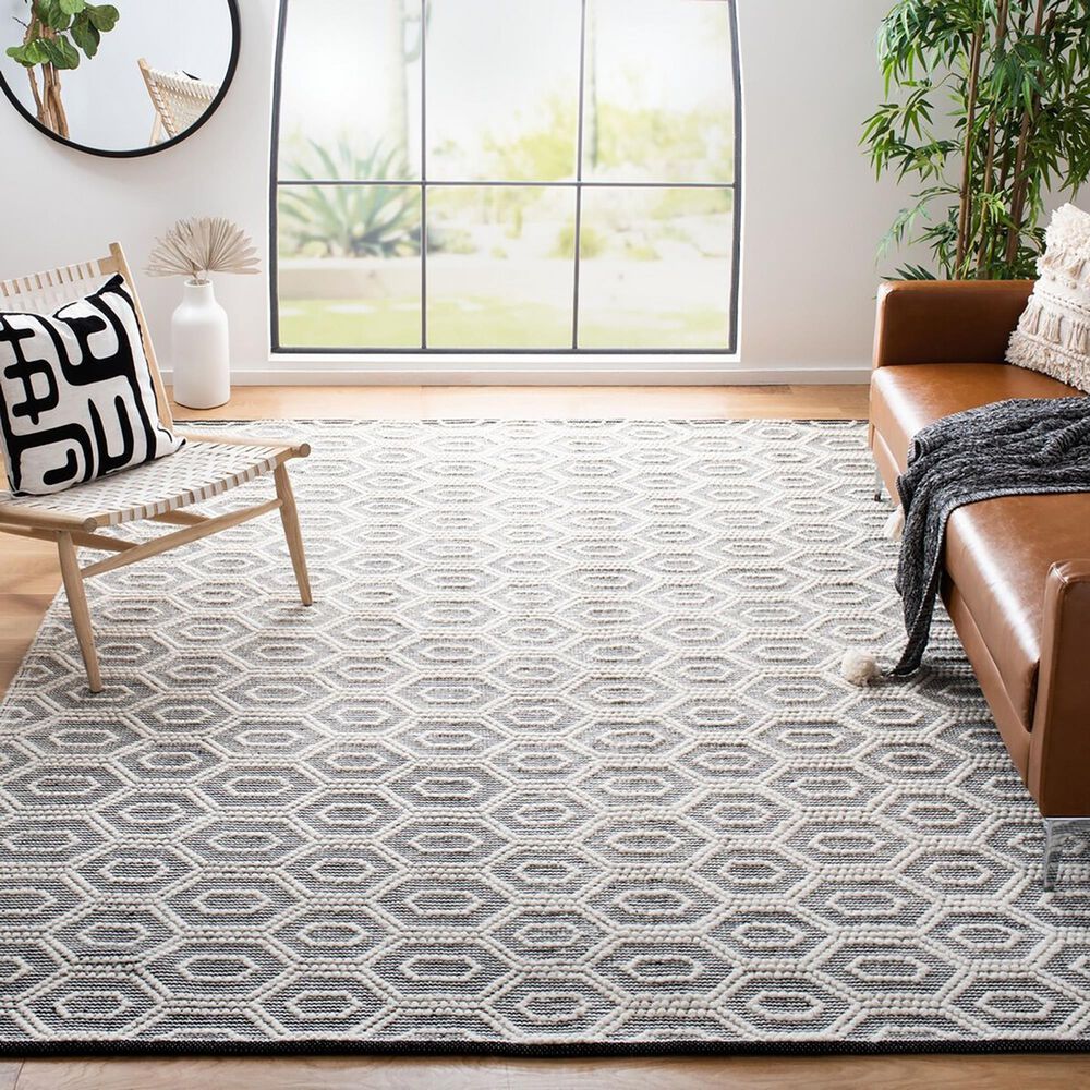 Safavieh Natura NAT476A 8&#39; x 10&#39; Ivory and Black Area Rug, , large
