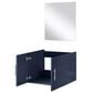 Lexora Home Geneva 24" Single Bathroom Vanity Cabinet Only in Dark Grey and 18" Mirror, , large