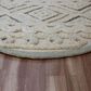L&R Resources Sinuous Geometric Motif 4" Round Cream, Blue and Gray Area Rug, , large
