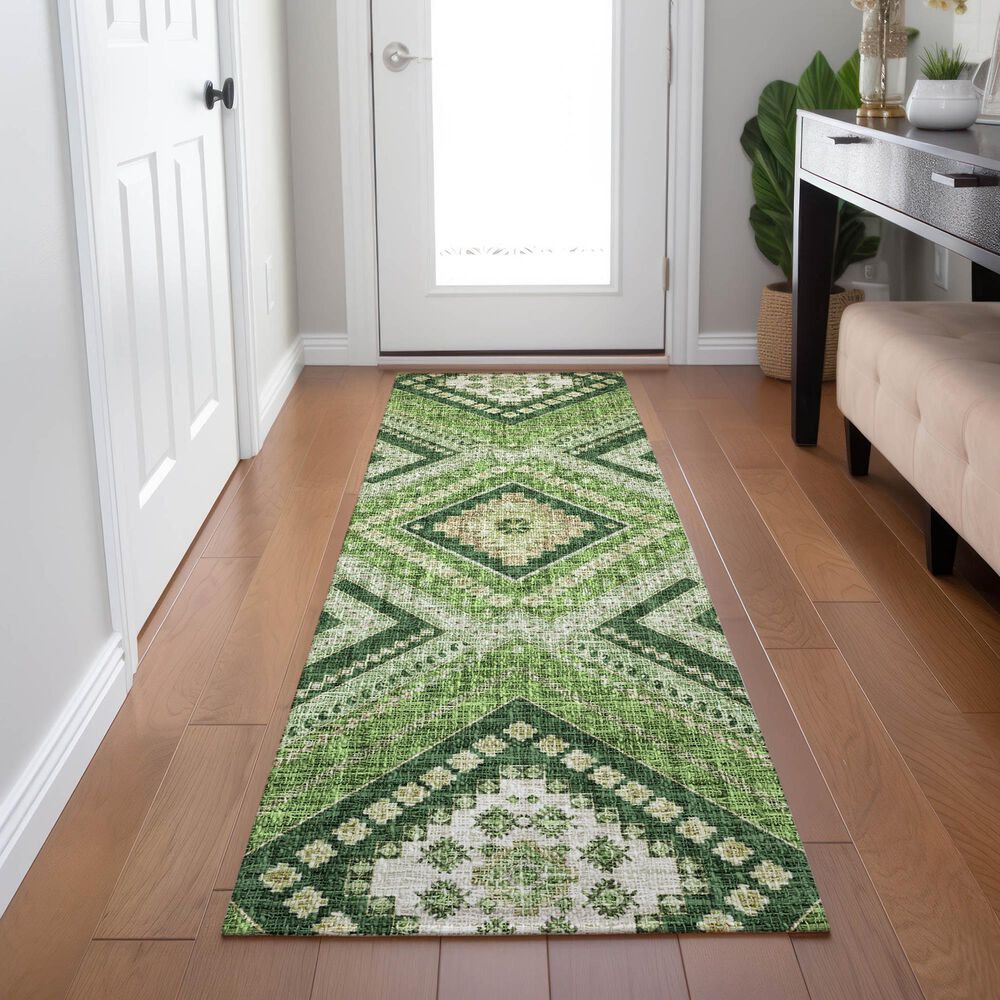Dalyn Rug Company Portico PO5 Green 2&#39;3&quot; x 7&#39;6&quot; Runner, , large