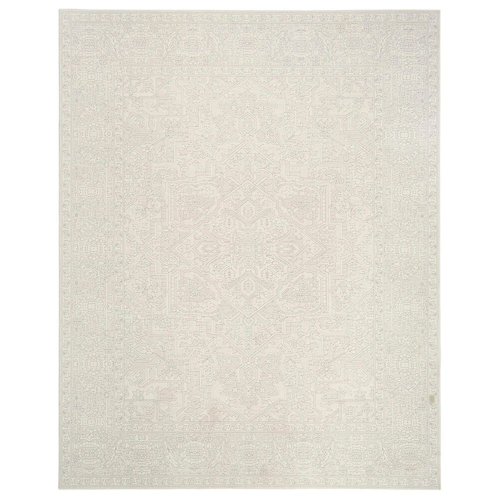 Nourison Grace Ivory and Light Grey 5"3" x 7"3" Area Rug, , large