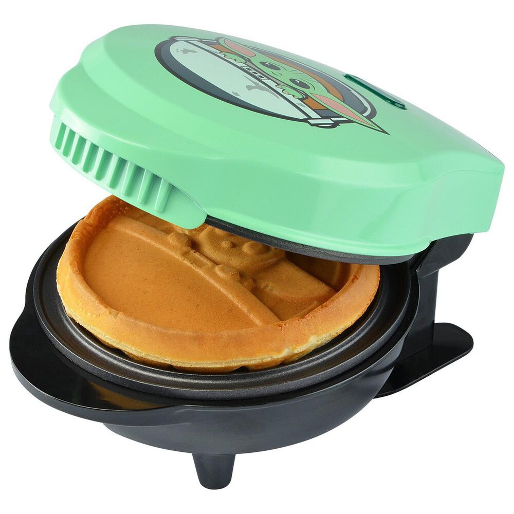 Disney 4" Round Grogu Mini Waffle Maker in Green, , large