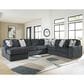 Ashley Midnight-Madness 4-Piece Left Facing Sectional with Chaise in Gunmetal, , large
