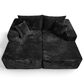 HOMLUX Sectional Sofa, with High Density Foam, Standard Plush Couch in Black, , large