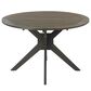 HOMLUX Outdoor Stanford Round Acacia Wood Dining Table with X Base in Gray - Table Only, , large