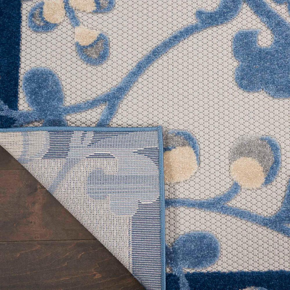 Nourison Aloha ALH17 12&#39; x 15&#39; Blue and Grey Indoor/Outdoor Area Rug, , large