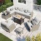 HOMLUX 10-Piece Modular Patio Conversation Set in Gray, , large