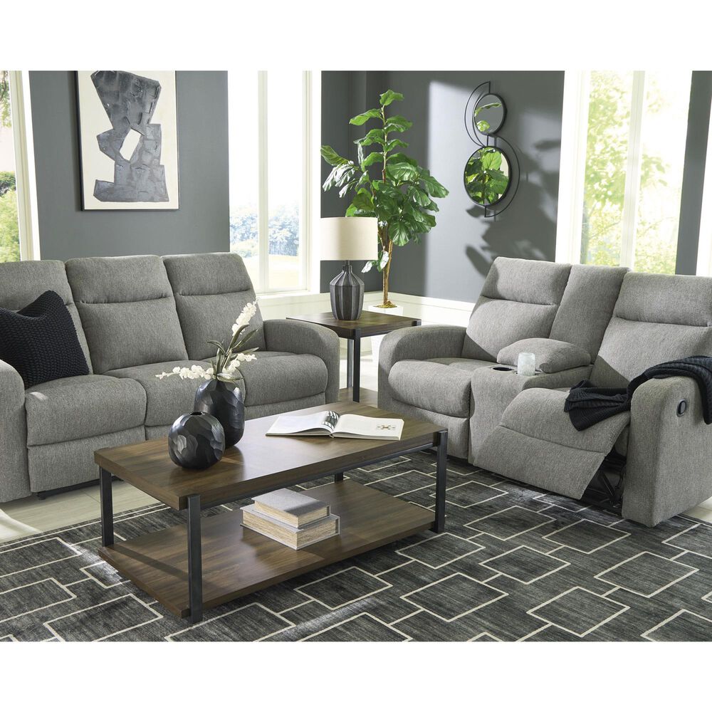 Ashley Gauntlet Manual Reclining Loveseat in Sterling, , large