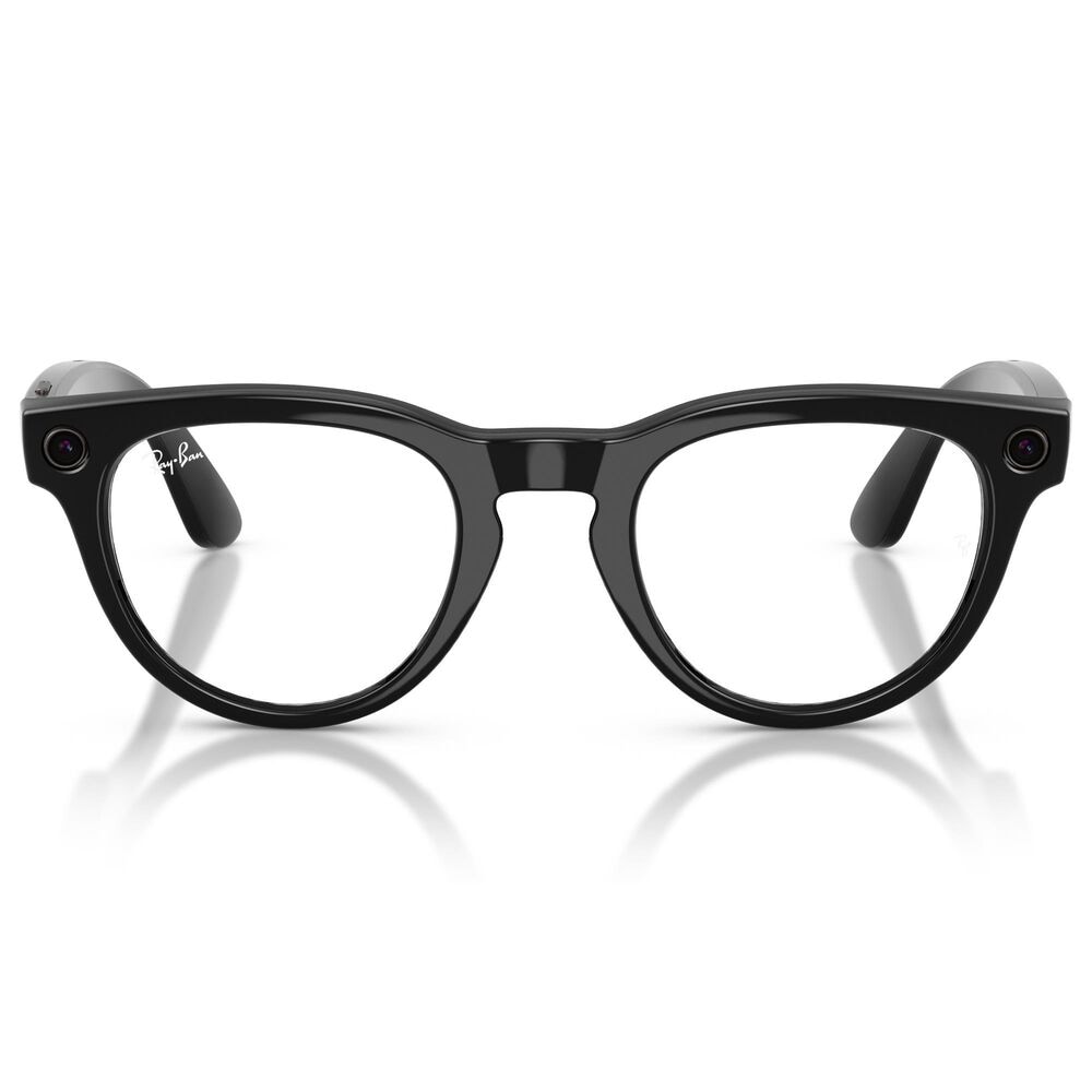 Rayban Glasses Headliner Gen 2 High Bridge Fit Sunglasses with Clear and Sapphire Transitions Lenses in Shiny Black, , large