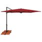 Garden Party 8.5 Cantilever Square Umbrella with Black Base in Really Red, , large