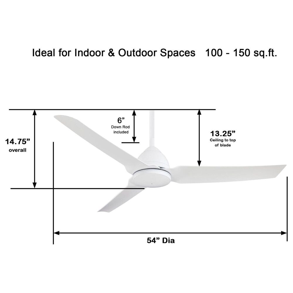 Minka-Aire Java 54" Ceiling Fan in Flat White, , large