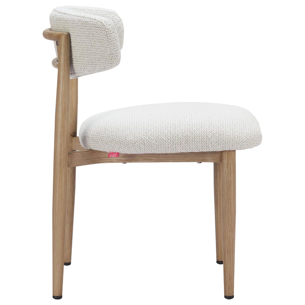 Zuo Modern Bege Side Chair in White, , large