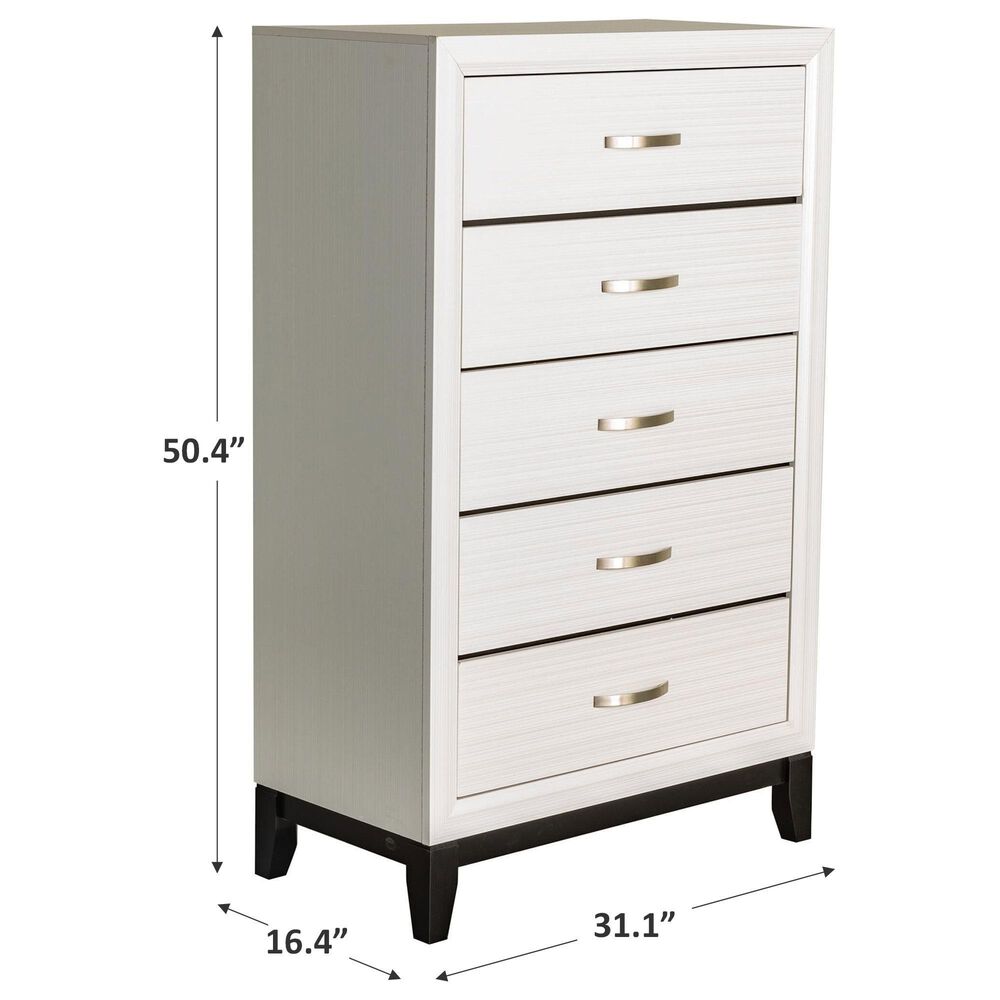 Crown Mark Akerson Chalk Chest in White, , large