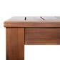 Hearth and Haven 3-Piece Outdoor Courtyard Table and Bench Set in Dark Brown, , large