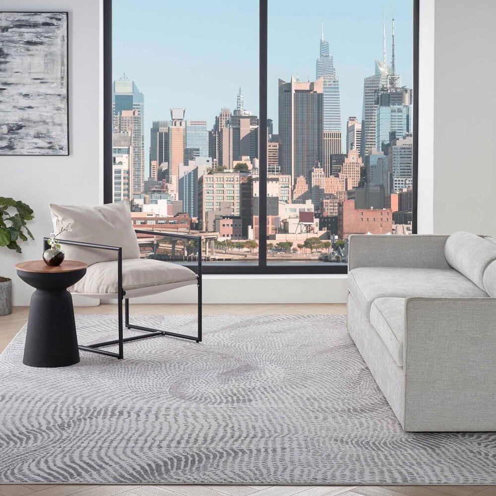 Nourison Central Park West CEP01 Grey 7&#39;10&quot; x 9&#39;10&quot; Area Rug, , large