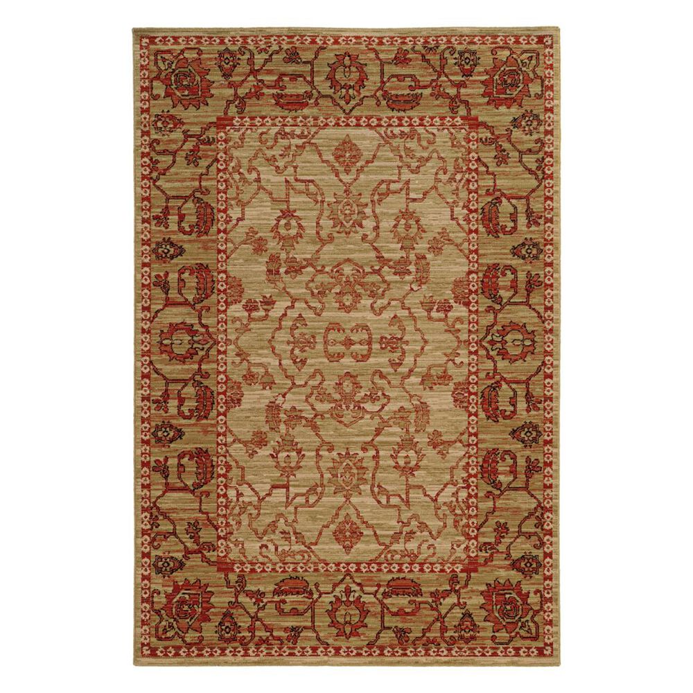 Oriental Weavers Vintage 4928J 6'7" x 9'6" Red Area Rug, , large