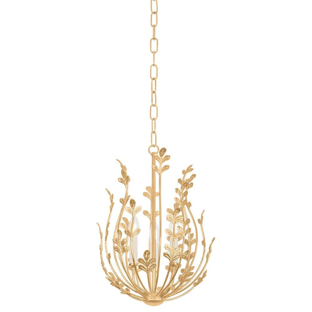 Troy Lighting Delmore 3-Light Chandelier in Vintage Gold Leaf, , large