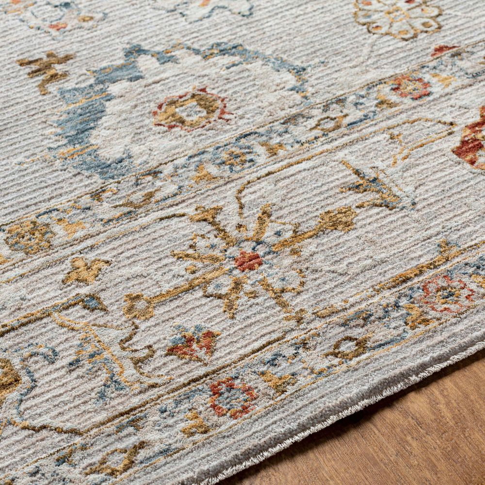 Surya Reina REN-2307 Light Gray, Cream, Denim, Rust, Mustard and Olive 2&#39;7&quot; x 10&#39; Runner, , large