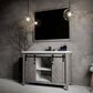 Lexora Home Marsyas 48" Single Bathroom Vanity in Ash Grey with White Quartz Top and Rectangular Sink, , large