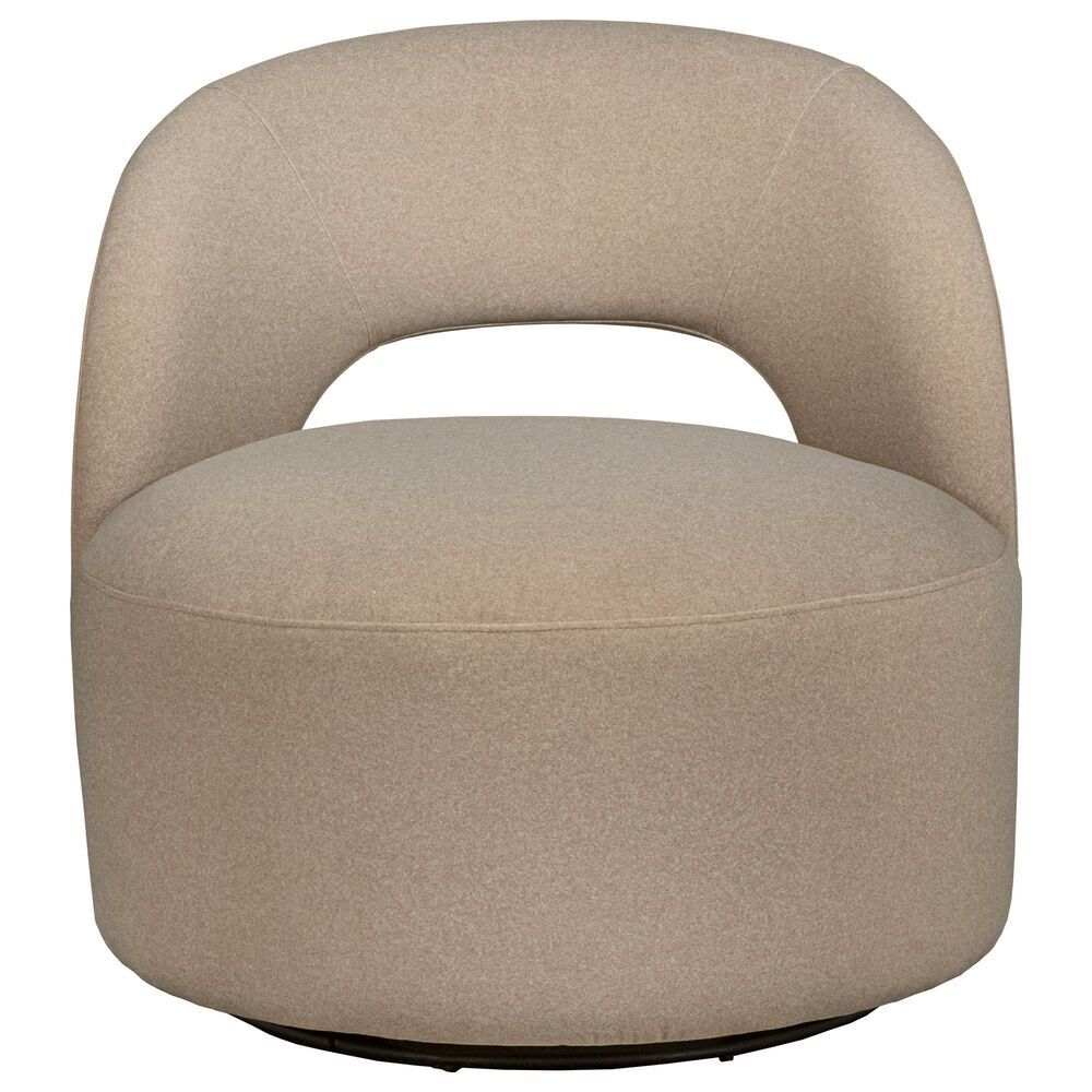 Interlochen Armless Swivel Accent Chair in Sand, , large