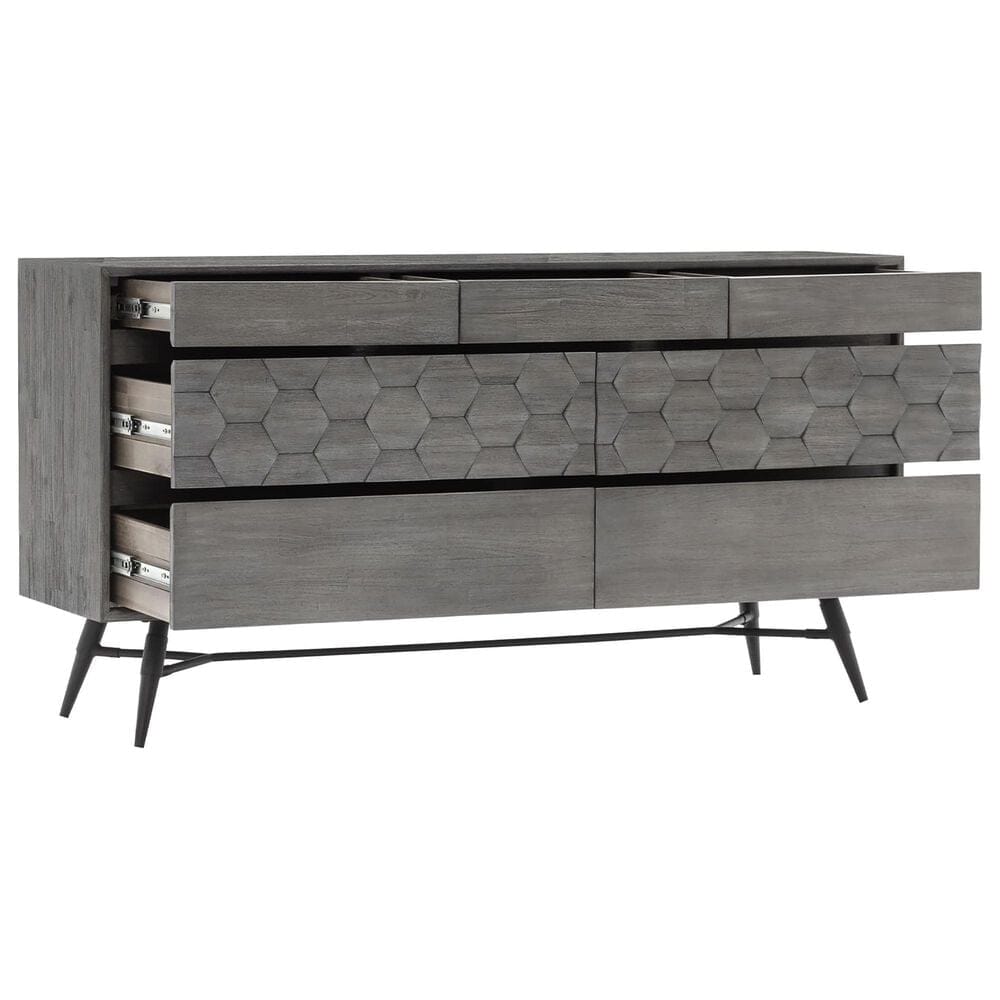 Blue River Makena 6 Drawer Dresser in Gray Acacia Wood, , large