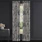 J. Queen New York Messina 84" x 50" Window Panel Pair in Black, Grey and Silver, , large