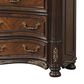 New Heritage Design Bella Note 5-Piece King Sleigh Bedroom Set in Mahogany Brown and Antique Gold, , large