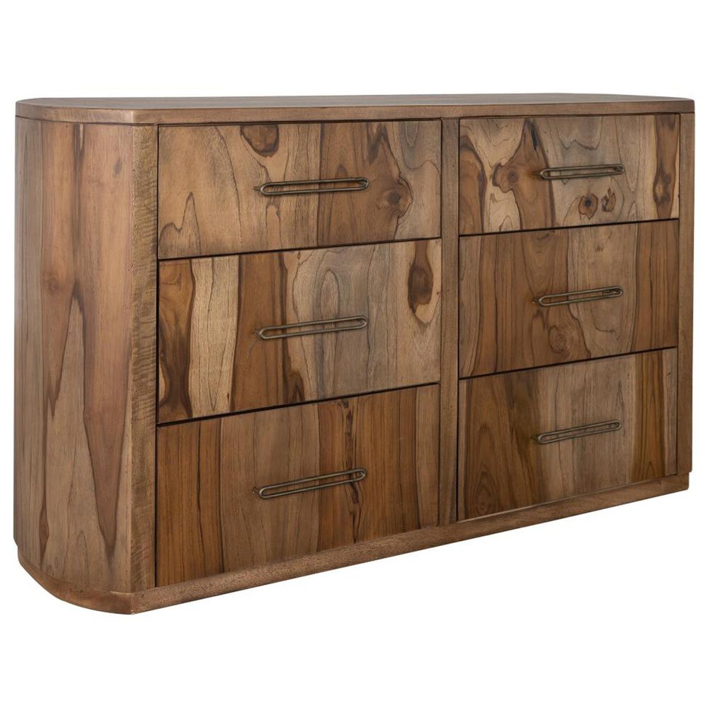 Fallridge Balam 6-Drawer Dresser in Natural Teak, , large