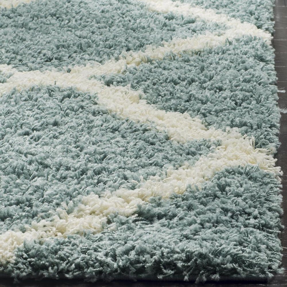 Safavieh Dallas Shag SGD257C-10 10&#39; x 14&#39; Seafoam/Ivory Area Rug, , large