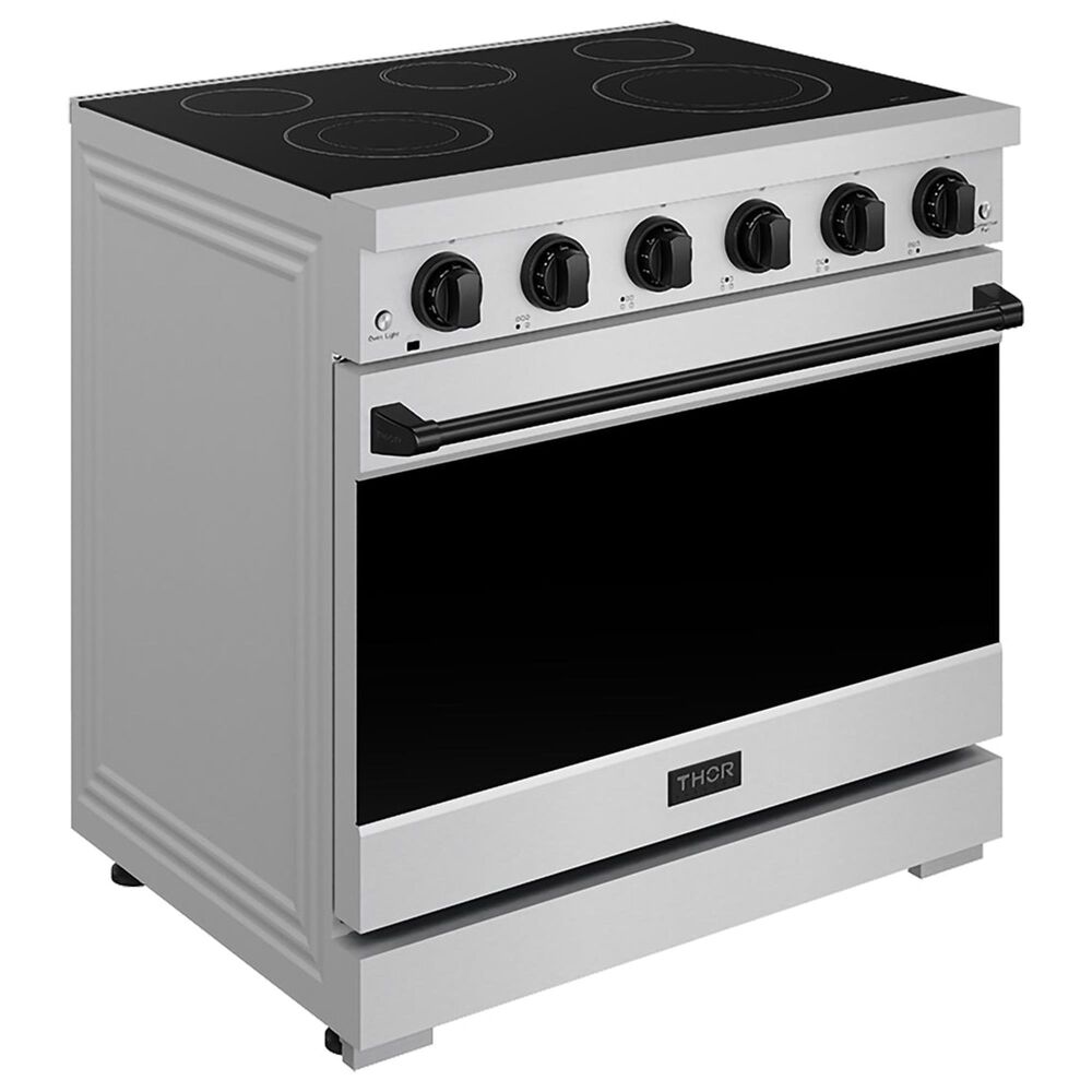 Thor Kitchen Gordon Ramsay 6 Cu. Ft. Professional Freestanding Electric Range with Black Handle Kit in Stainless Steel, , large