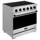 Thor Kitchen Gordon Ramsay 6 Cu. Ft. Professional Freestanding Electric Range with Black Handle Kit in Stainless Steel, , large