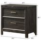 Crown Mark Ethel 2-Drawer Nightstand in Brown, , large