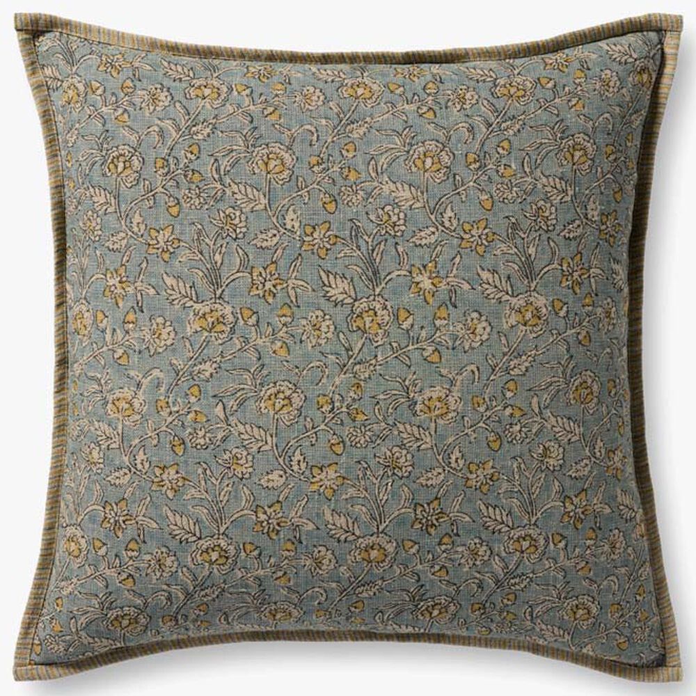 Loloi 22" Square Throw Pillow in Light Blue and Multicolor, , large