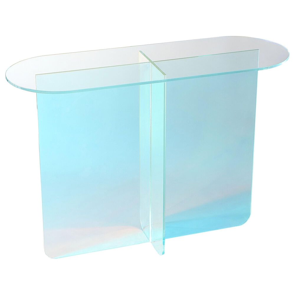 Urban Home Fomo Console Table in Iridescent Glass, , large